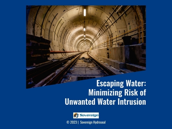 A Sovereign Hydroseal railway civil project highlighting their guide on minimizing risk of unwanted water intrusion.
