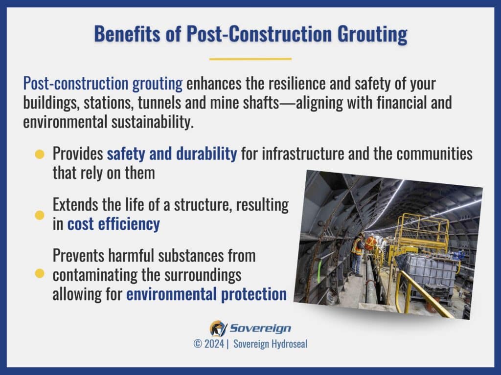 The benefits of Hydroseal Solutions for durable post-construction waterproofing, ensuring structural safety.