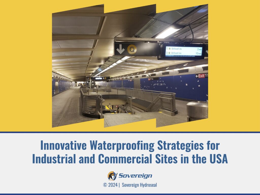 A USA subway station representing the possible application Sovereign Hydroseal's water proofing and soil stabilization services.